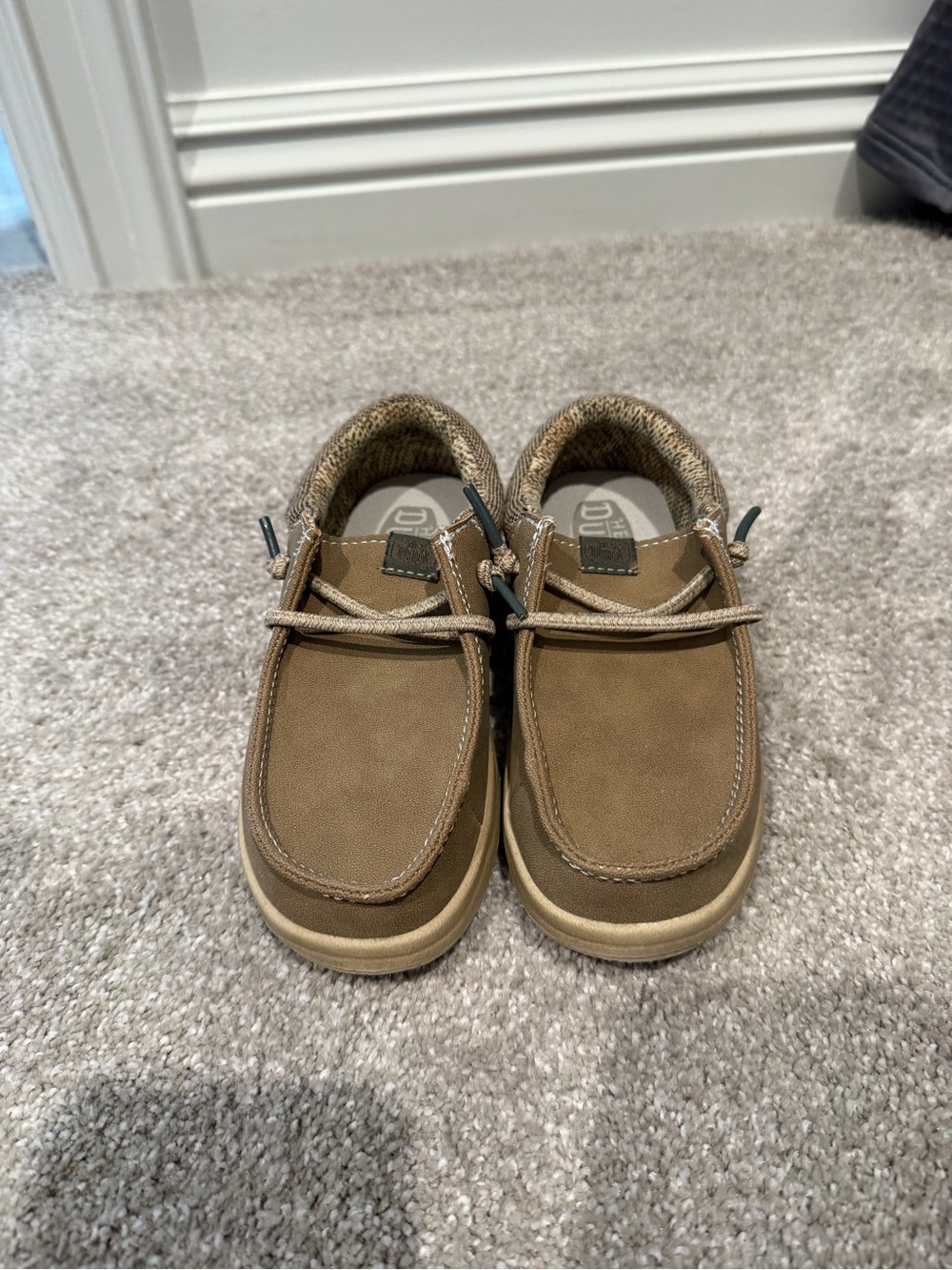 Hey Dude Kids Tan Slip-On Moccasins